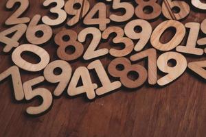 Background of numbers. from zero to nine. Numbers texture. Finance data concept. Mathematic. Seamless pattern with numbers. financial crisis concept. Business success. photo