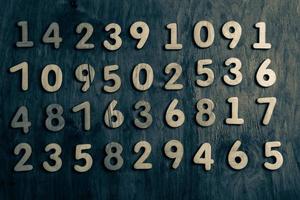 Background of numbers. from zero to nine. Numbers texture. Finance data concept. Mathematic. Seamless pattern with numbers. financial crisis concept. Business success. photo