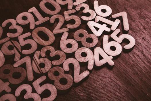 Background of numbers. from zero to nine. Numbers texture. Finance data concept. Mathematic. Seamless pattern with numbers. financial crisis concept. Business success. photo