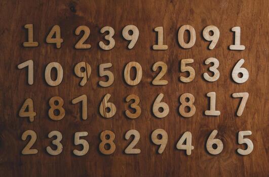 Background of numbers. from zero to nine. Numbers texture. Finance data concept. Mathematic. Seamless pattern with numbers. financial crisis concept. Business success. photo