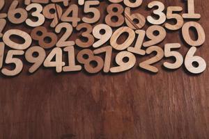 Background of numbers. from zero to nine. Numbers texture. Finance data concept. Mathematic. Seamless pattern with numbers. financial crisis concept. Business success. photo