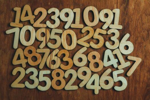 Background of numbers. from zero to nine. Numbers texture. Finance data concept. Mathematic. Seamless pattern with numbers. financial crisis concept. Business success. photo