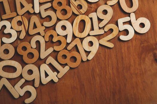 Background of numbers. from zero to nine. Numbers texture. Finance data concept. Mathematic. Seamless pattern with numbers. financial crisis concept. Business success. photo