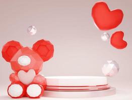 Baer lindo 3d para el día de san valentín foto