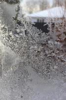 photo of frosty pattern on the window