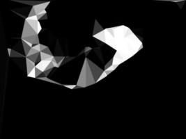 Black and white polygonal pattern Abstract geometric background Triangular mosaic, perfect for, mobile, app, advertisement, social media photo