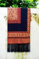 Batik traditional cloth patterns from Indonesia photo
