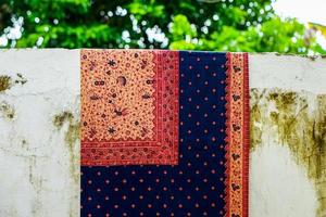 Batik traditional cloth patterns from Indonesia photo