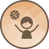Playing with Ball Low Poly Background Icon vector