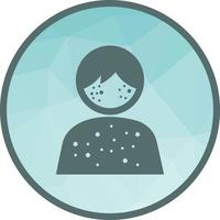 Boy with Measles Low Poly Background Icon vector