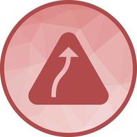 Right bend Low Poly Background Icon vector