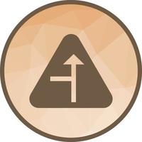 Side road Left Low Poly Background Icon vector