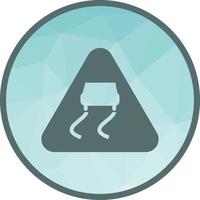 Slippery road Low Poly Background Icon vector