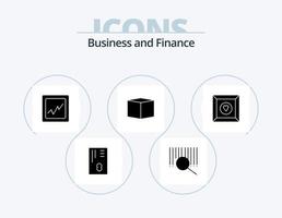 paquete de iconos de glifo de finanzas 5 diseño de iconos. . caja. . favorito vector