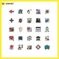 Modern Set of 25 Filled line Flat Colors and symbols such as badge sale right discount marker Editable Vector Design Elements