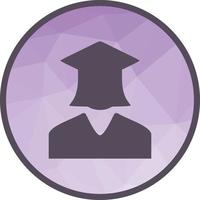 Female Student I Low Poly Background Icon vector