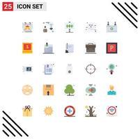 Modern Set of 25 Flat Colors and symbols such as accumulator halloween idea ghost avatar Editable Vector Design Elements