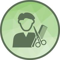 Barber Low Poly Background Icon vector