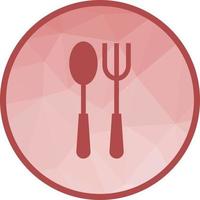 Spoon and Fork Low Poly Background Icon vector