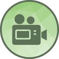 Video Camera I Low Poly Background Icon vector