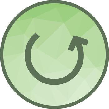 recargar icono de fondo de baja poli vector