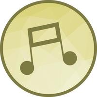 Music Note I Low Poly Background Icon vector