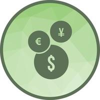 Currency Low Poly Background Icon vector