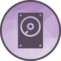 Hard Disk Low Poly Background Icon vector