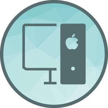 Computer Low Poly Background Icon vector
