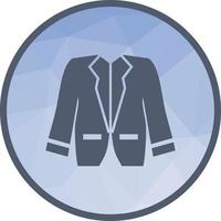 chaqueta elegante icono de fondo de baja poli vector