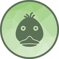 Duckling Face Low Poly Background Icon vector