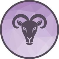 Moutain Goat Face Low Poly Background Icon vector