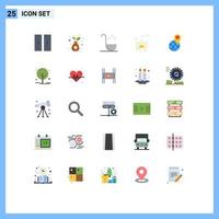 25 Creative Icons Modern Signs and Symbols of world location ladle global light Editable Vector Design Elements