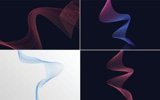 modern wave curve abstract presentation background Pack vector