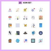 25 Creative Icons Modern Signs and Symbols of up rocket target heart love Editable Vector Design Elements