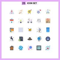 25 Creative Icons Modern Signs and Symbols of up rocket target heart love Editable Vector Design Elements