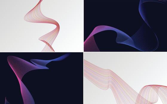 modern wave curve abstract presentation background Pack vector