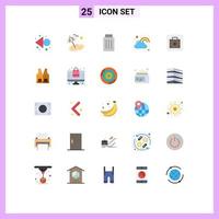 25 iconos creativos signos y símbolos modernos de ascensor suerte interfaz suerte feliz elementos de diseño vectorial editables vector