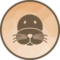 Sea Lion Face Low Poly Background Icon vector