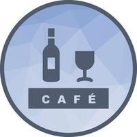 Drinks Cafe Low Poly Background Icon vector