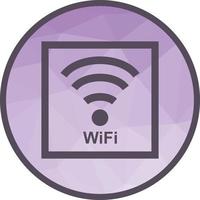 icono de fondo de baja poli de señal wifi vector