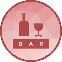 Bar Sign Low Poly Background Icon vector