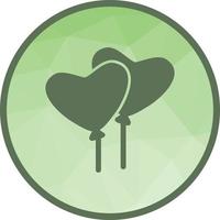 Heart Shaped Baloon Low Poly Background Icon vector