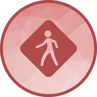 Pedestrian Sign Low Poly Background Icon vector