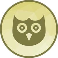 Owl Face Low Poly Background Icon vector