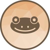 Frog Face Low Poly Background Icon vector