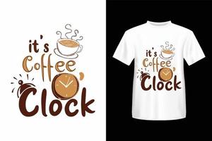 diseño de camiseta de tipografía, plantilla lista para imprimir de diseño de camiseta de café. vector