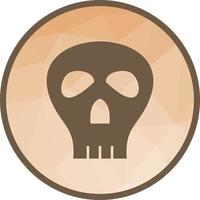 Pirate Skull II Low Poly Background Icon vector