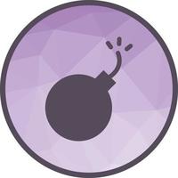Exploding Cannon Ball Low Poly Background Icon vector