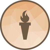 Torch Low Poly Background Icon vector